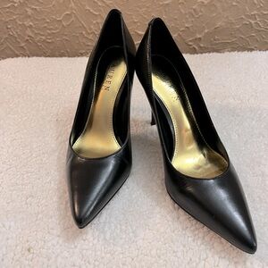 Ralph Lauren Black leather heels